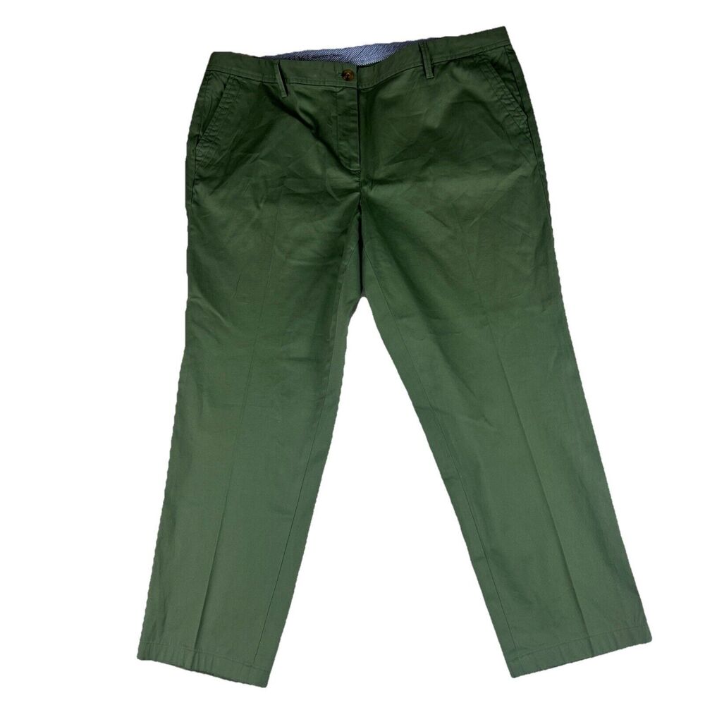 Talbots Relaxed Chinos Size 16 Olive Green Career